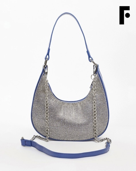 Buy Orange Embellished Crystal Studded Bucket Bag by House of Bio Online at  Aza Fashions.