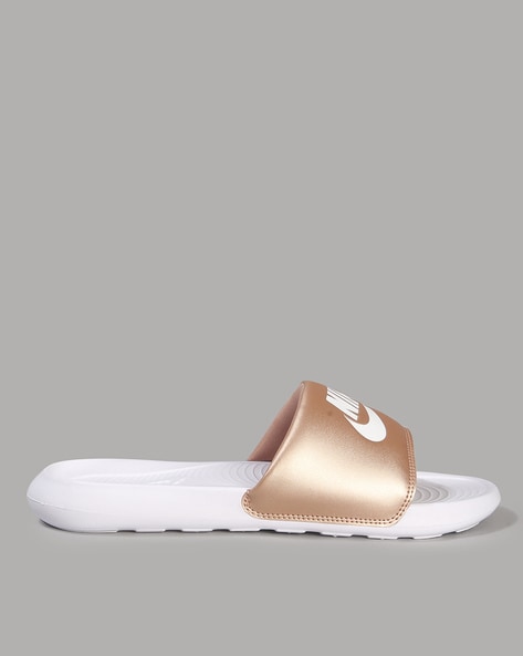 Rose gold sale nike slippers