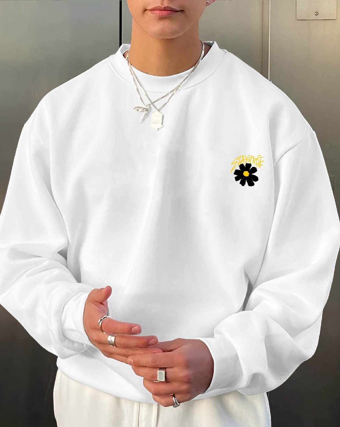 Buy White Sweatshirt & Hoodies for Men by AUSK Online