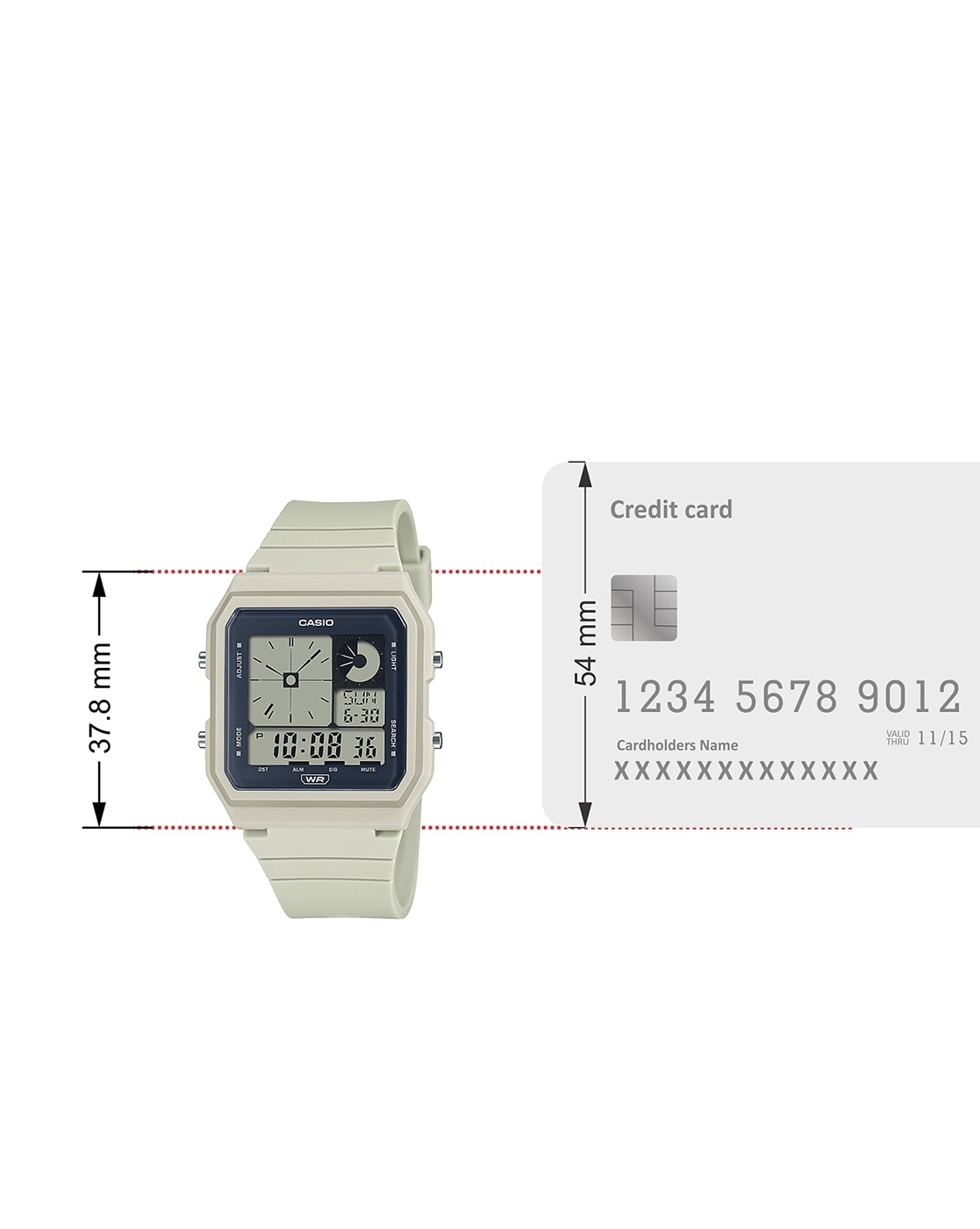 Casio Unisex Gray LC Analog Digital Watch LF20W-8A2 