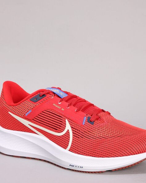 Nike red best sale slip on shoes