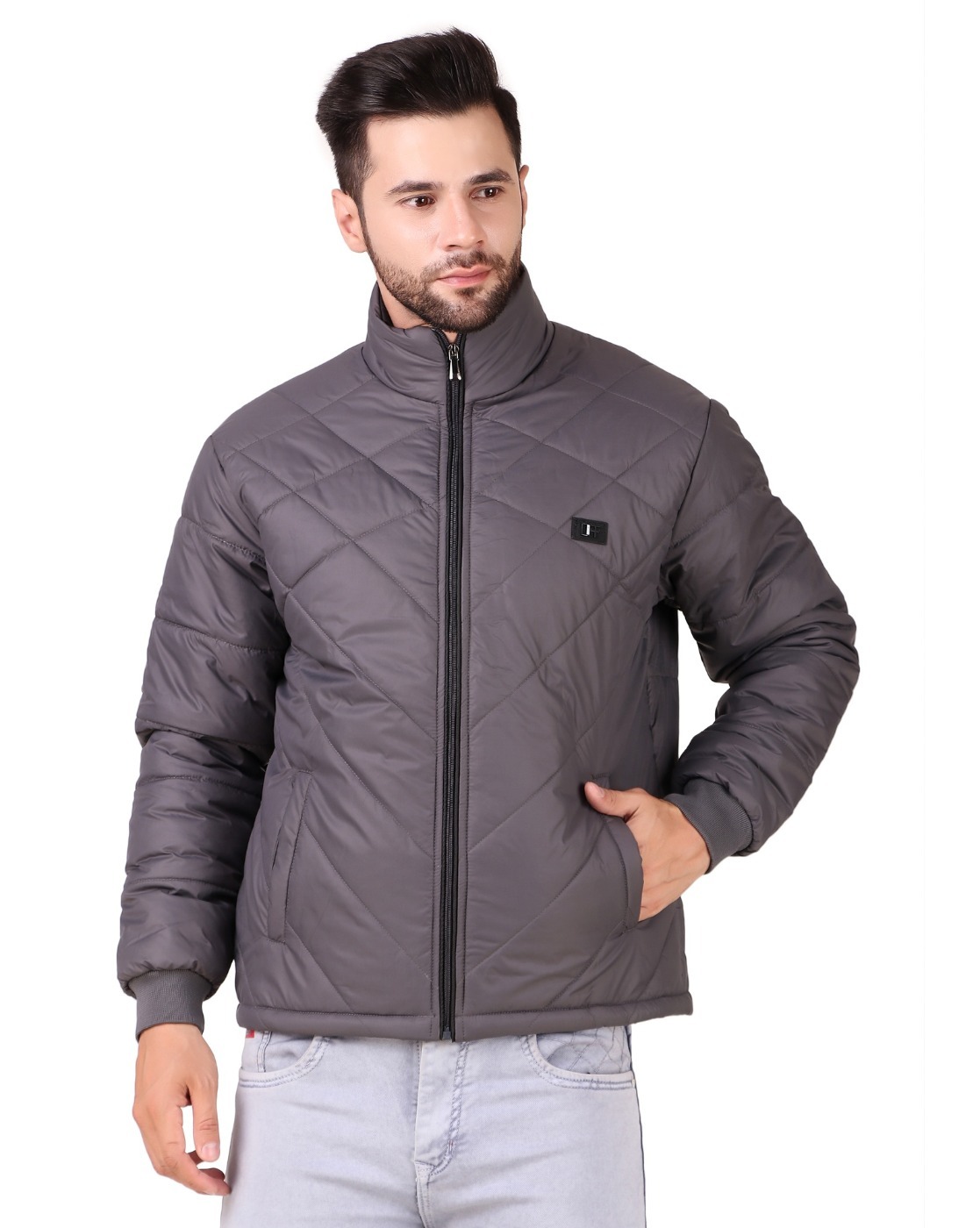 Barbour Men's Checked Heron Quilted Jacket: Charcoal - Craig Reagin  Clothiers