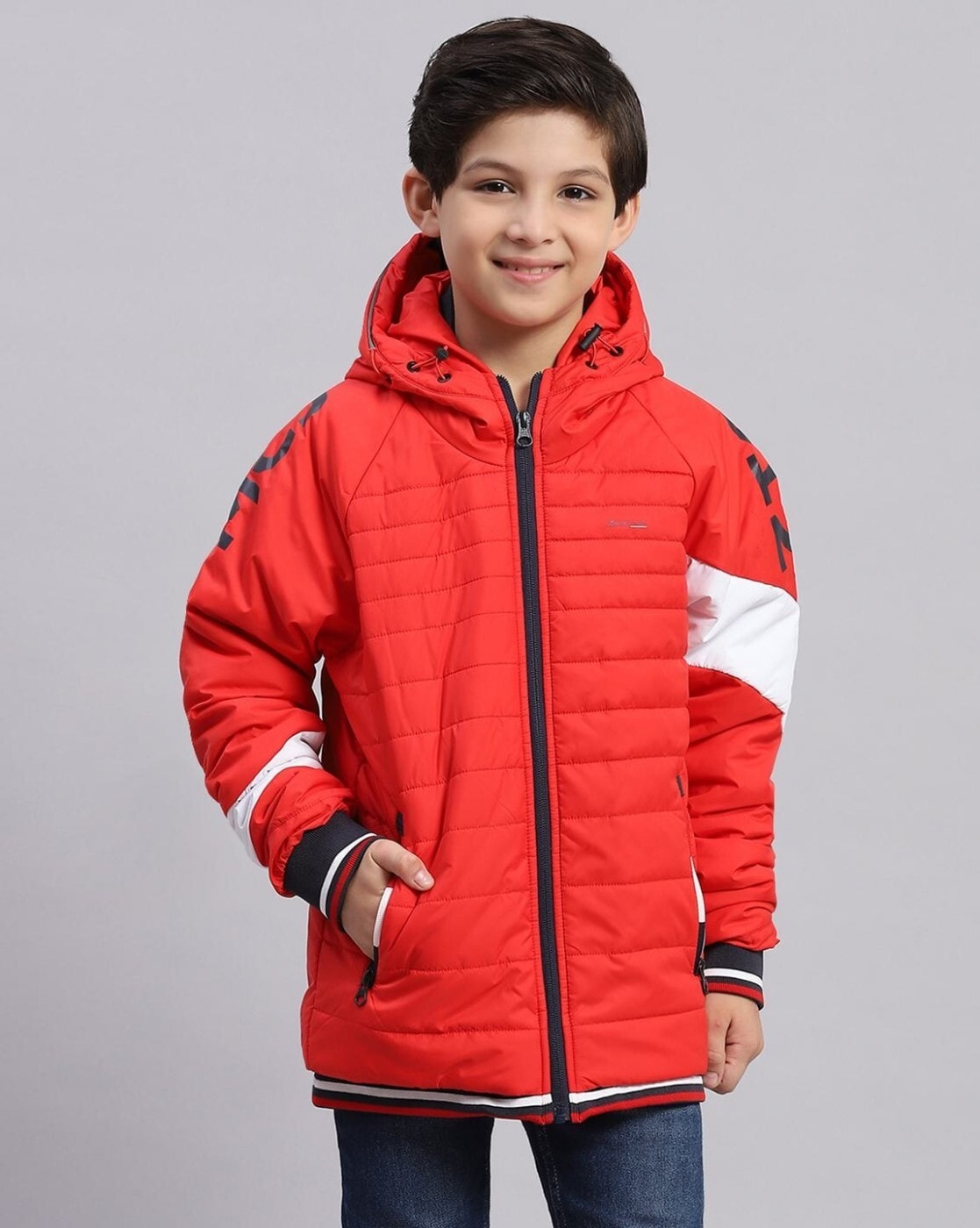 Mitch & Son Boys 'Findlay' Red Coat With Faux Fur. Melanie Louise Childrens  Designer Wear