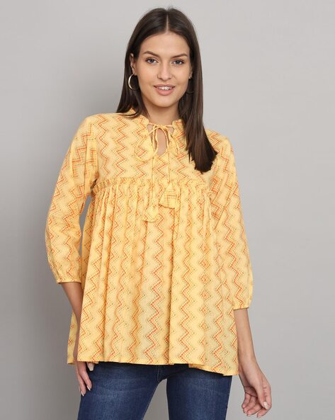 Buy Peach Tops for Women by HELLO DESIGN Online