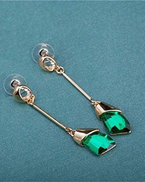 Gem Stone King 925 Sterling Silver Green Simulated Emerald Earrings For  Women (13.60 Cttw, Emerald Cut 14X10MM), Metal Gemstone, Created Emerald  Cubic Zirconia: Buy Online at Best Price in UAE - Amazon.ae