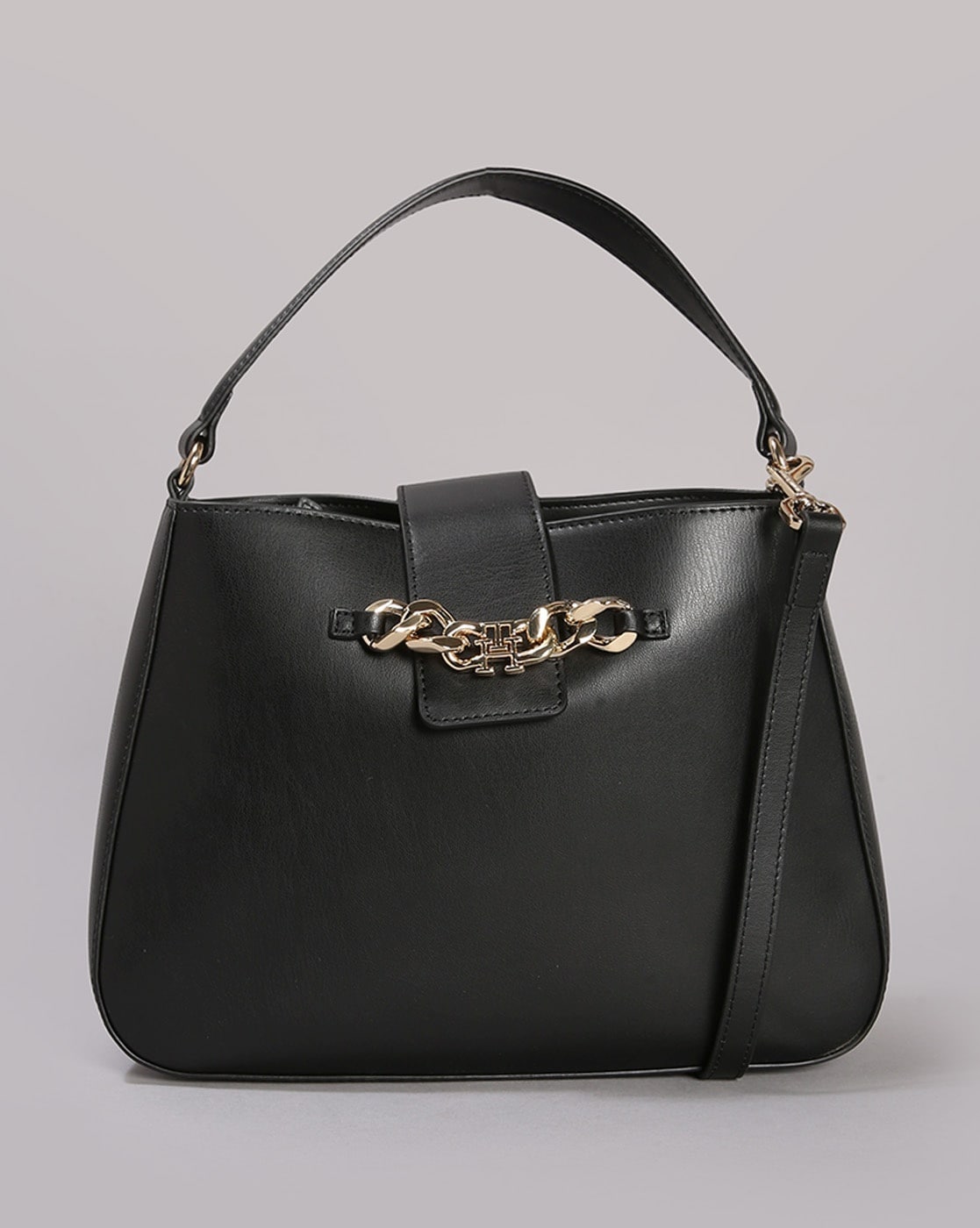 River island black chain slouch online bag