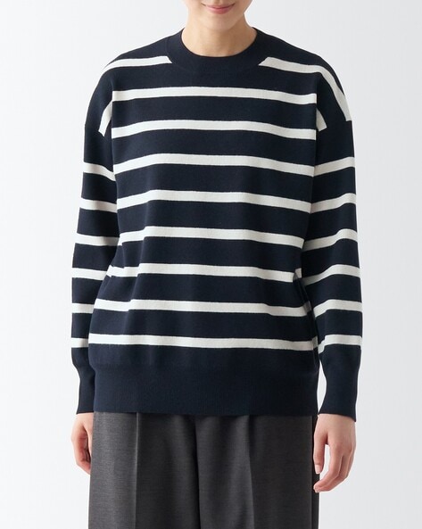 Buy Navy Blue Sweaters Cardigans for Women by MUJI Online Ajio