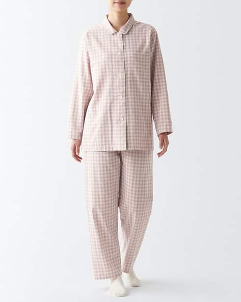Side Seamless Double Gauze Long Sleeves Pyjama
