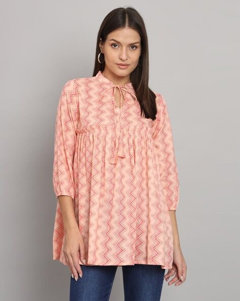 Buy Peach Tops for Women by HELLO DESIGN Online