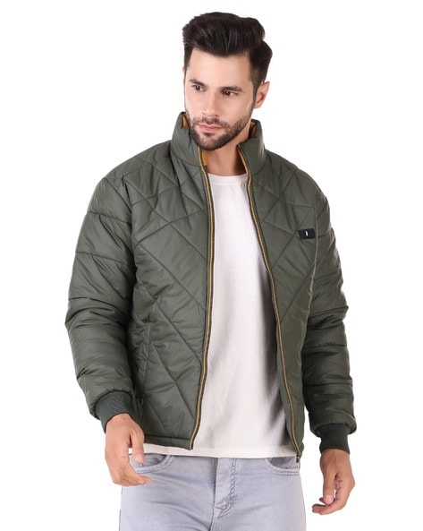 Buy Brother's wear Men's Quilted Bomber Jacket (L, MUSTARD) at Amazon.in