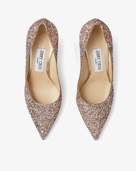 Jimmy choo 2024 pink glitter heels