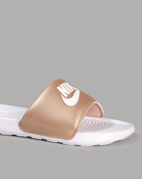 Gold nike slides womens new arrivals