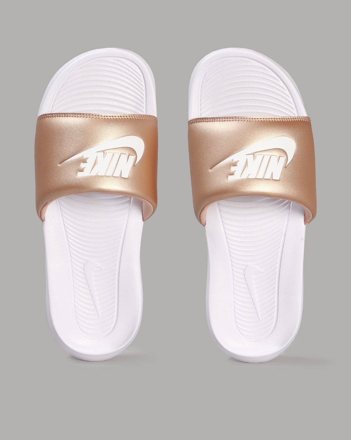 Nike benassi slides gold new arrivals