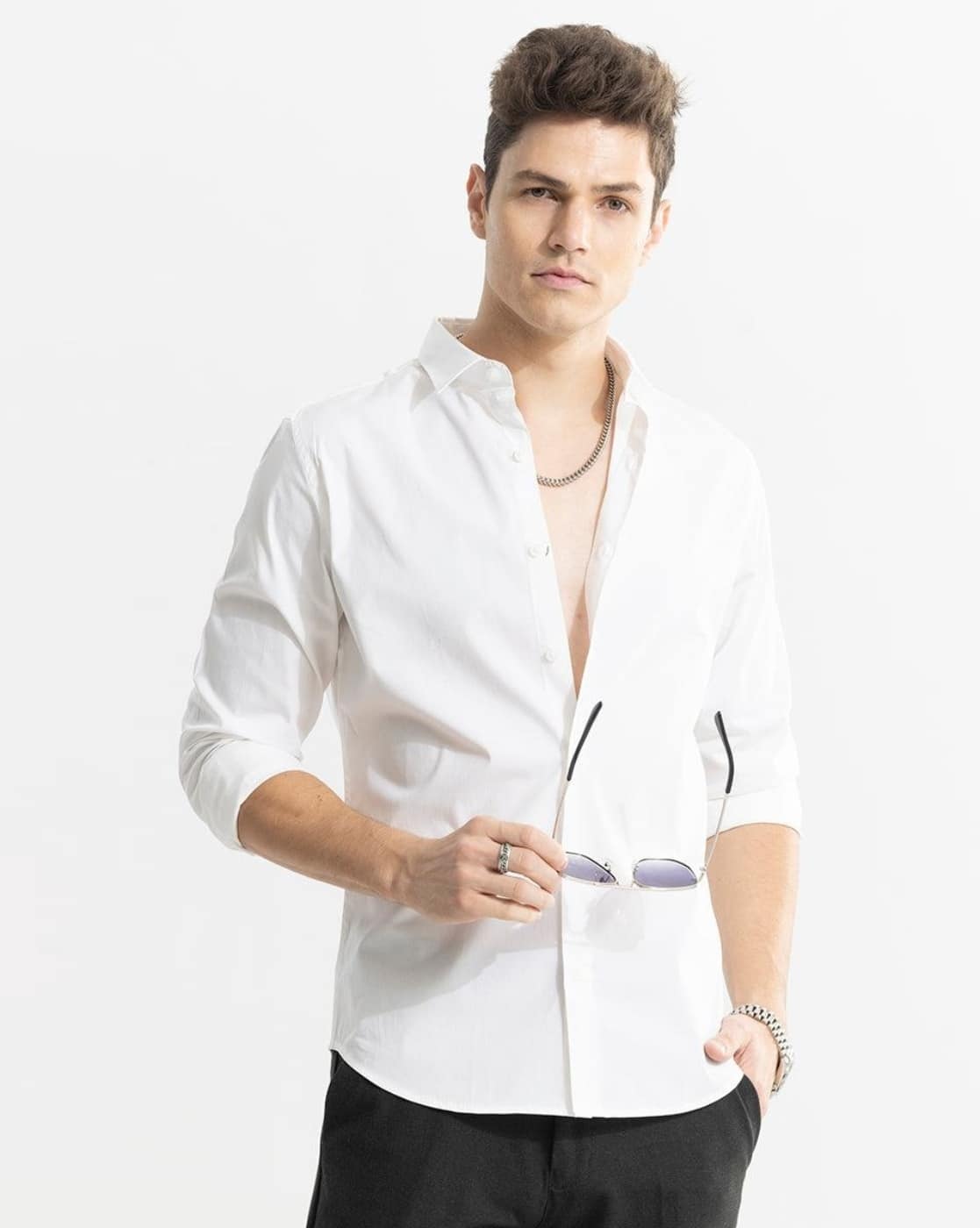 Buy SNITCH Estonia Slim Fit Shirt with S Online | Ajio.com