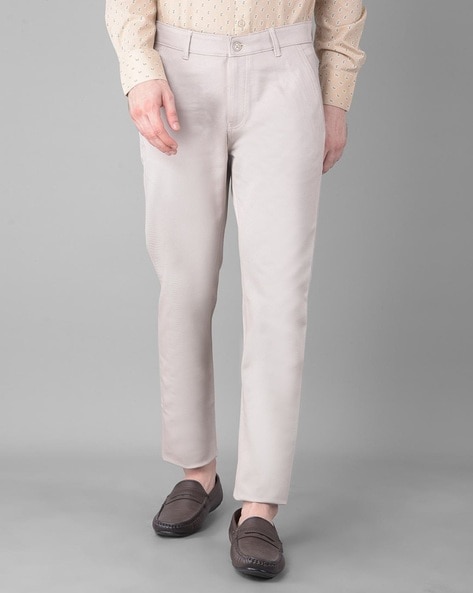 Buy Crimsoune Club Brown Slim Fit Flat Front Trousers for Men's Online @  Tata CLiQ