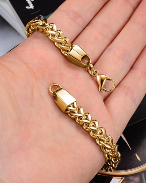 Diamond Prong Cuban Link Bracelet (12mm) - Gold Presidents