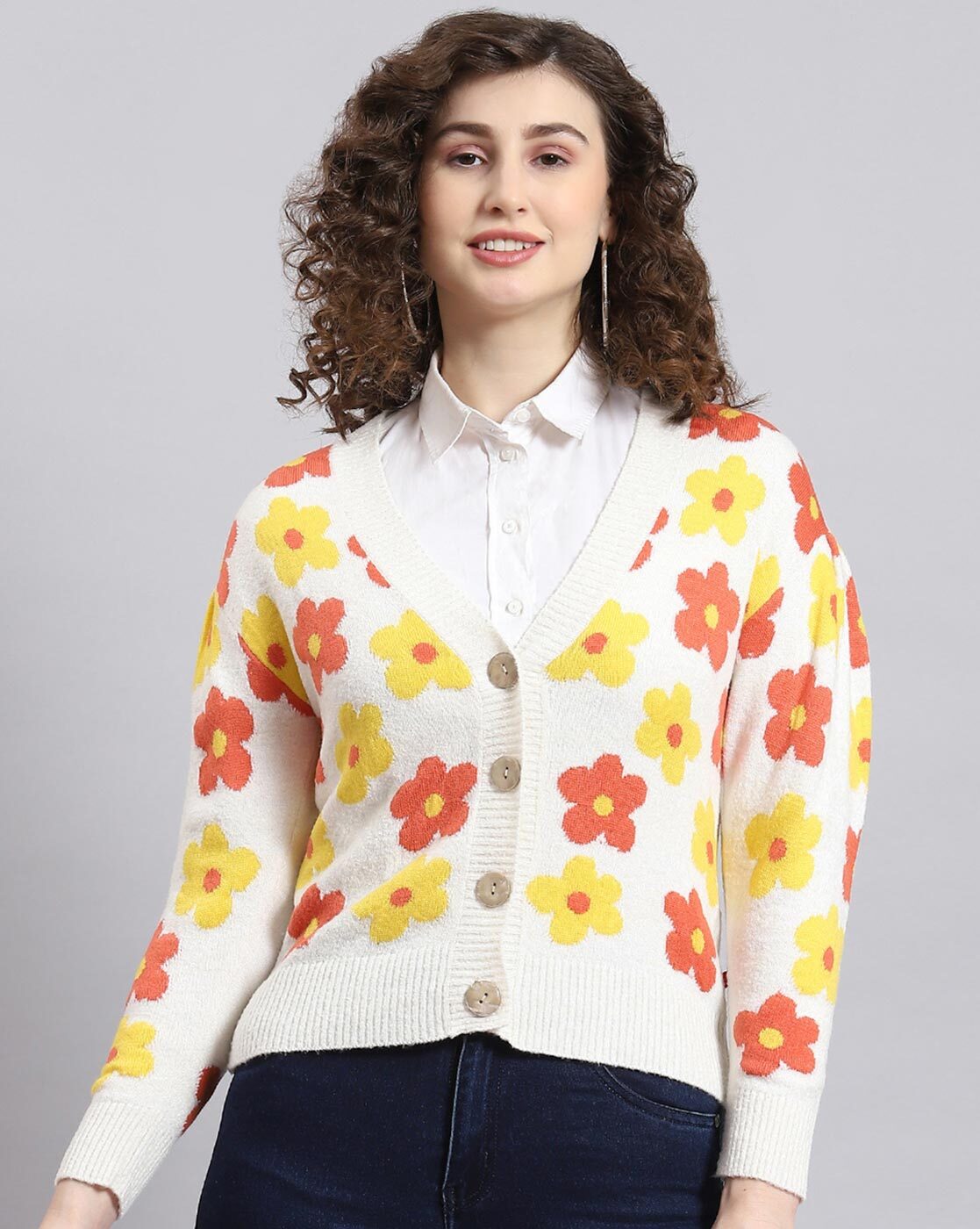 Buy Off White Sweaters & Cardigans for Women by MONTE CARLO Online