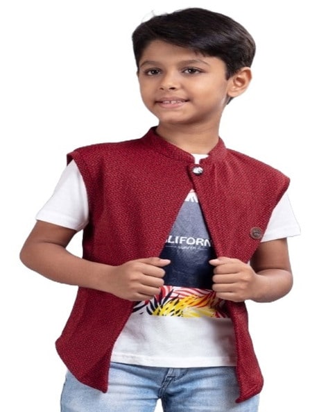 Boys sleeveless sales jackets