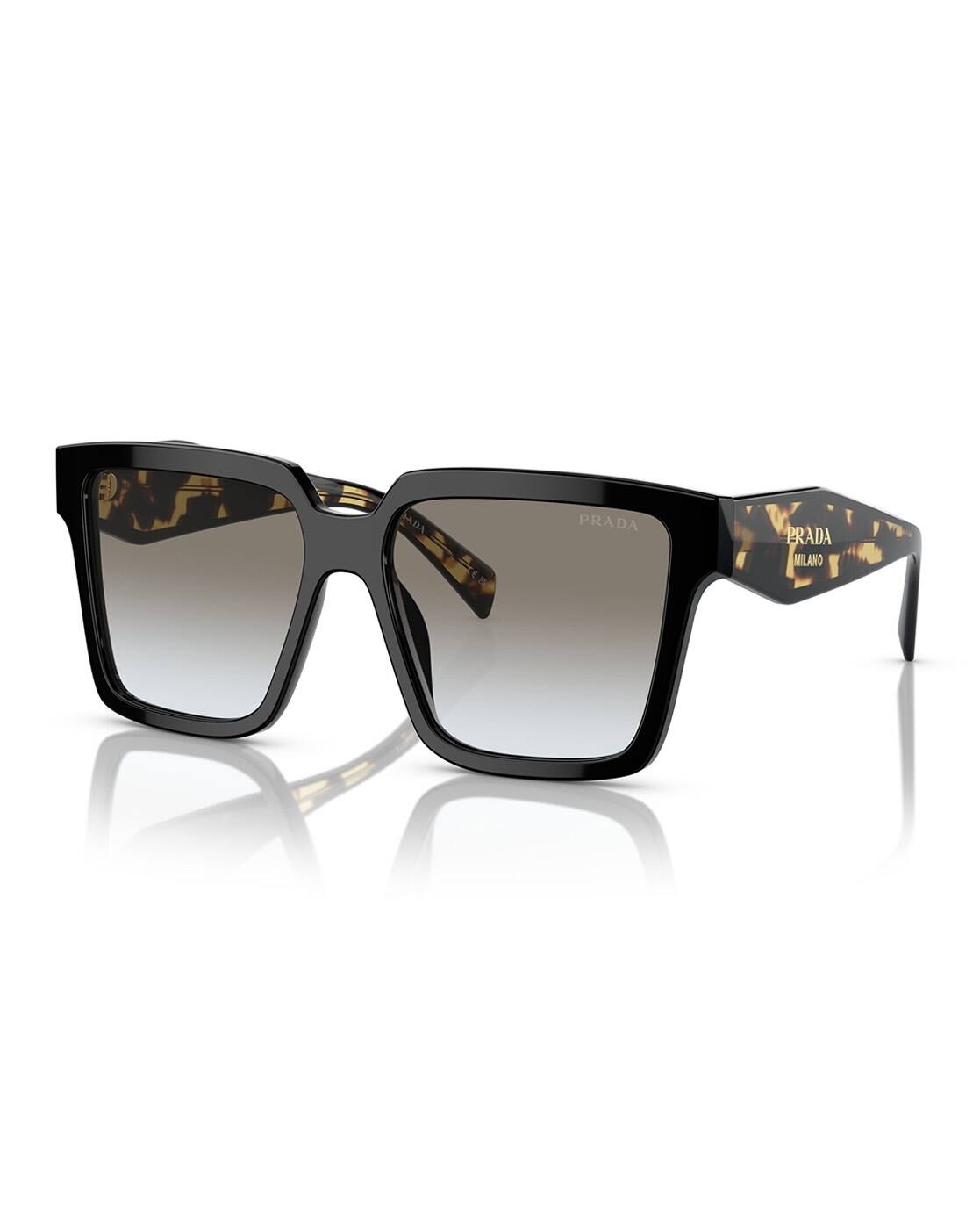 prada 　44 Buy PRADA Women Gradient Square Sunglasses-0PR 24ZS | Black Color