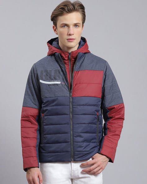 Men Zip-Front Regular Fit Puffer Jacket