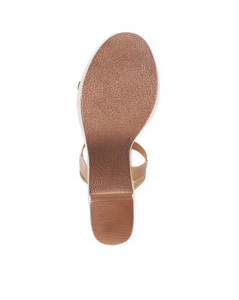 Buy Gold Heeled Sandals for Women by Mochi Online