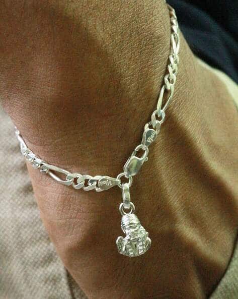 Buy Silver Bracelets Bangles for Boys by AKSHAT SAPPHIRE Online