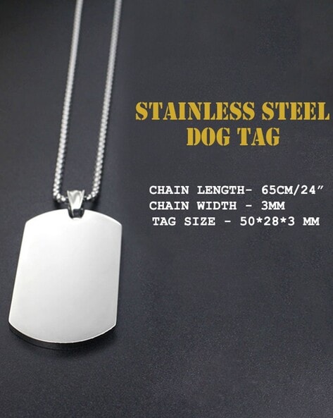 Dog Tag Stainless Steel Necklace