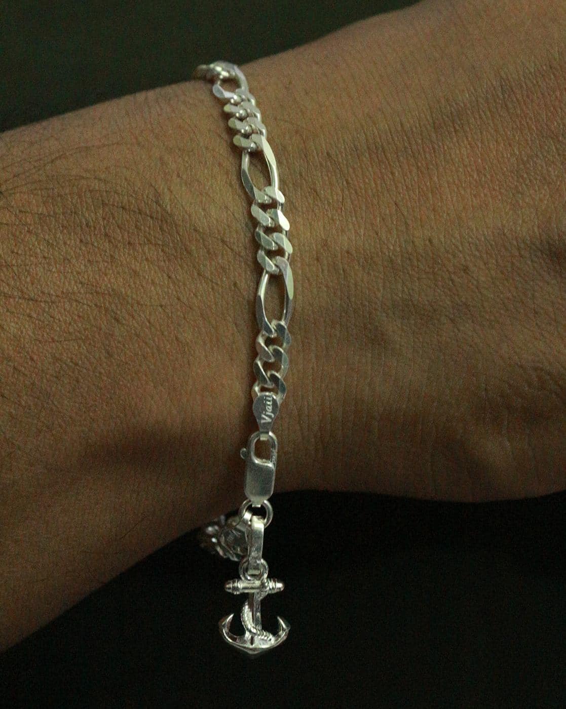 Buy Silver Bracelets & Bangles for Boys by AKSHAT SAPPHIRE Online