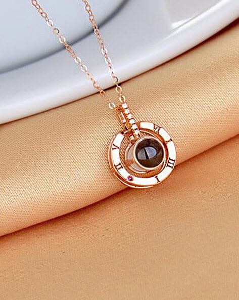 Buy Love Heart Locket Necklace That Holds Pictures I Love You to The Moon  and Back Engraved Rose Gold Plated Woman Jewellery Online at desertcartINDIA