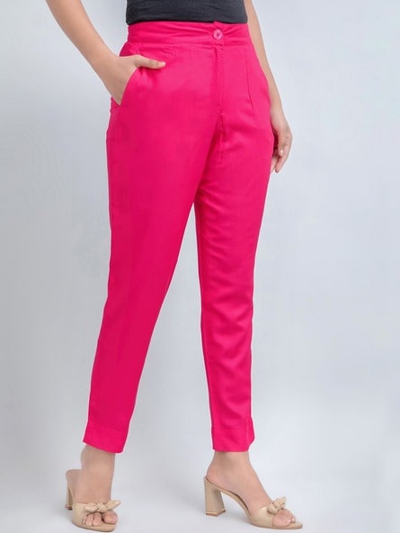 Tanya Control Top Faux Leather Pants in Hot Pink (Online Exclusive) –  Uptown Boutique Ramona