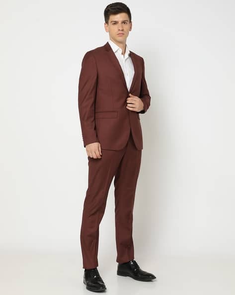 JOHN PLAYERS Men Slim Fit 2-Piece Suit Set