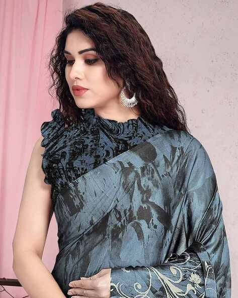 Sabyasachi Black Floral Organza Party Wear Saree | Party wear sarees  online, Party wear sarees, Sabyasachi sarees