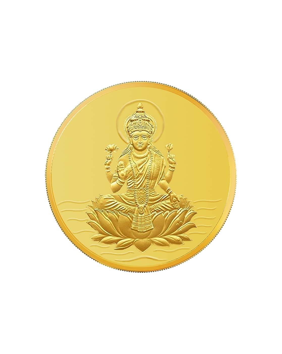Angara 1 Gm 24 Kt For Women (999, FreeSize) Lakshmi Gold Coin For Women (Yellow Gold, FreeSize)