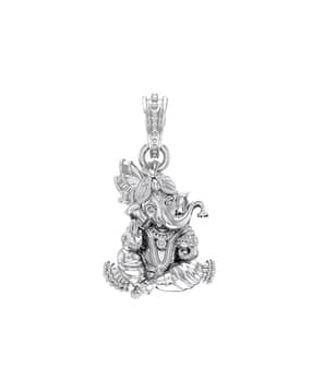 akshat sapphire Sterling Silver Lord Ganesh Pendant-picture-11