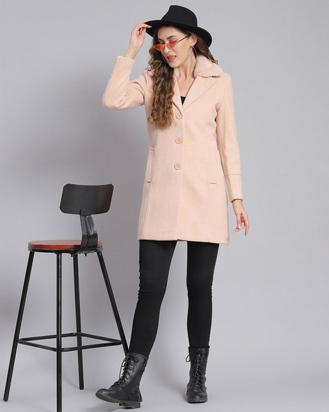 Women Regular Fit Coat with Slip Pocket