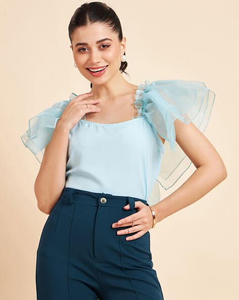 Buy Aqua Tops for Women by Fabway Clothing Online | Ajio.com