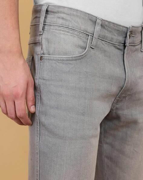 Men Slim Fit Jeans with Insert Pockets