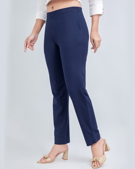 Buy Teal Trousers & Pants for Women by VANGULL Online | Ajio.com