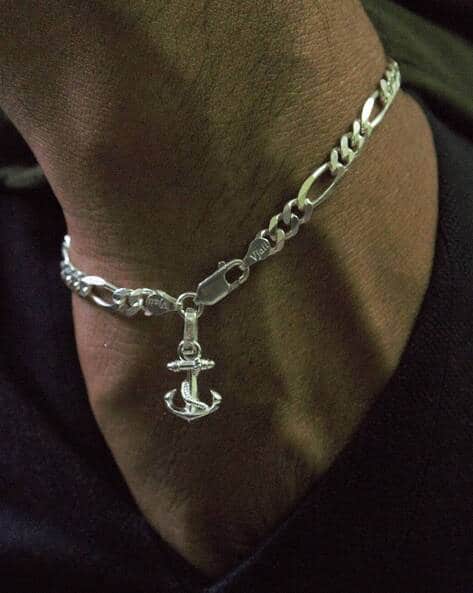 Buy Silver Bracelets & Bangles for Boys by AKSHAT SAPPHIRE Online