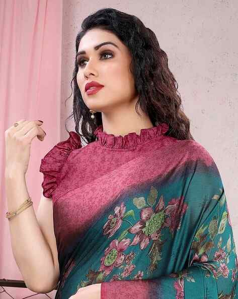 Buy Teal Sarees for Women by MIRCHI FASHION Online