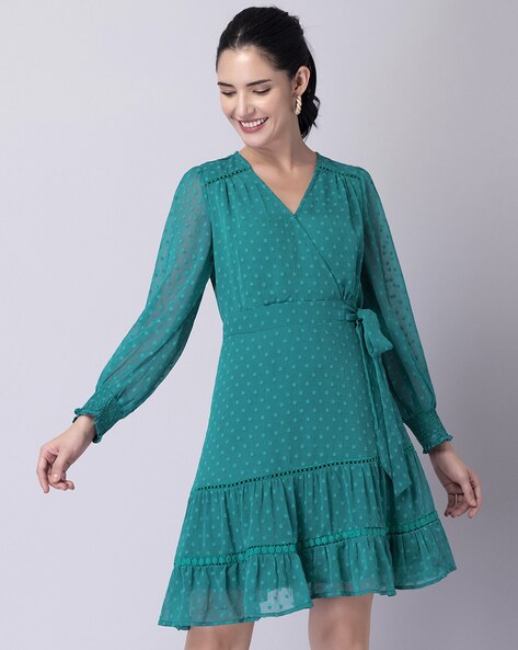 Buy Green Dresses for Women by FABALLEY Online Ajio