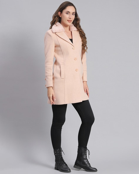Women Regular Fit Coat with Slip Pocket