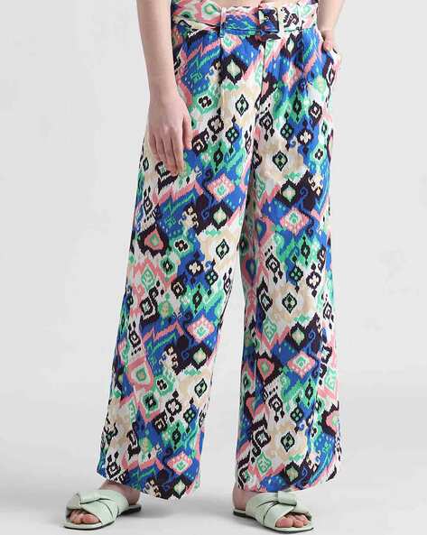 African print wide leg pants - SHAYO high waist trousers | NAHERI