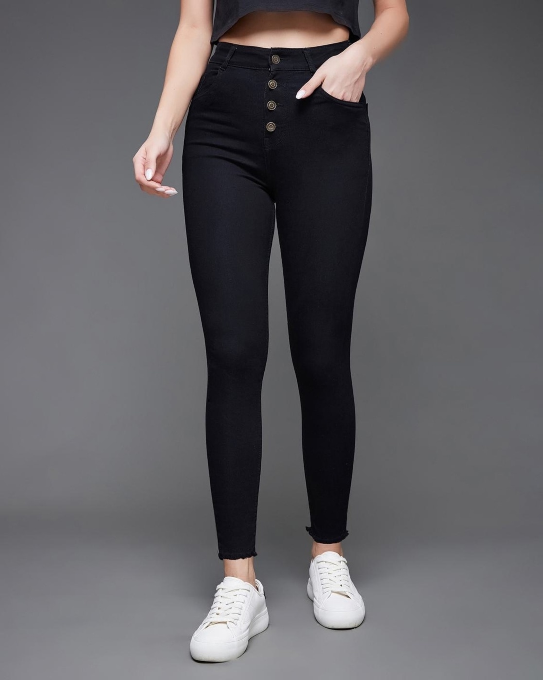 Buy Black Jeans & Jeggings for Women by MISS CHASE Online