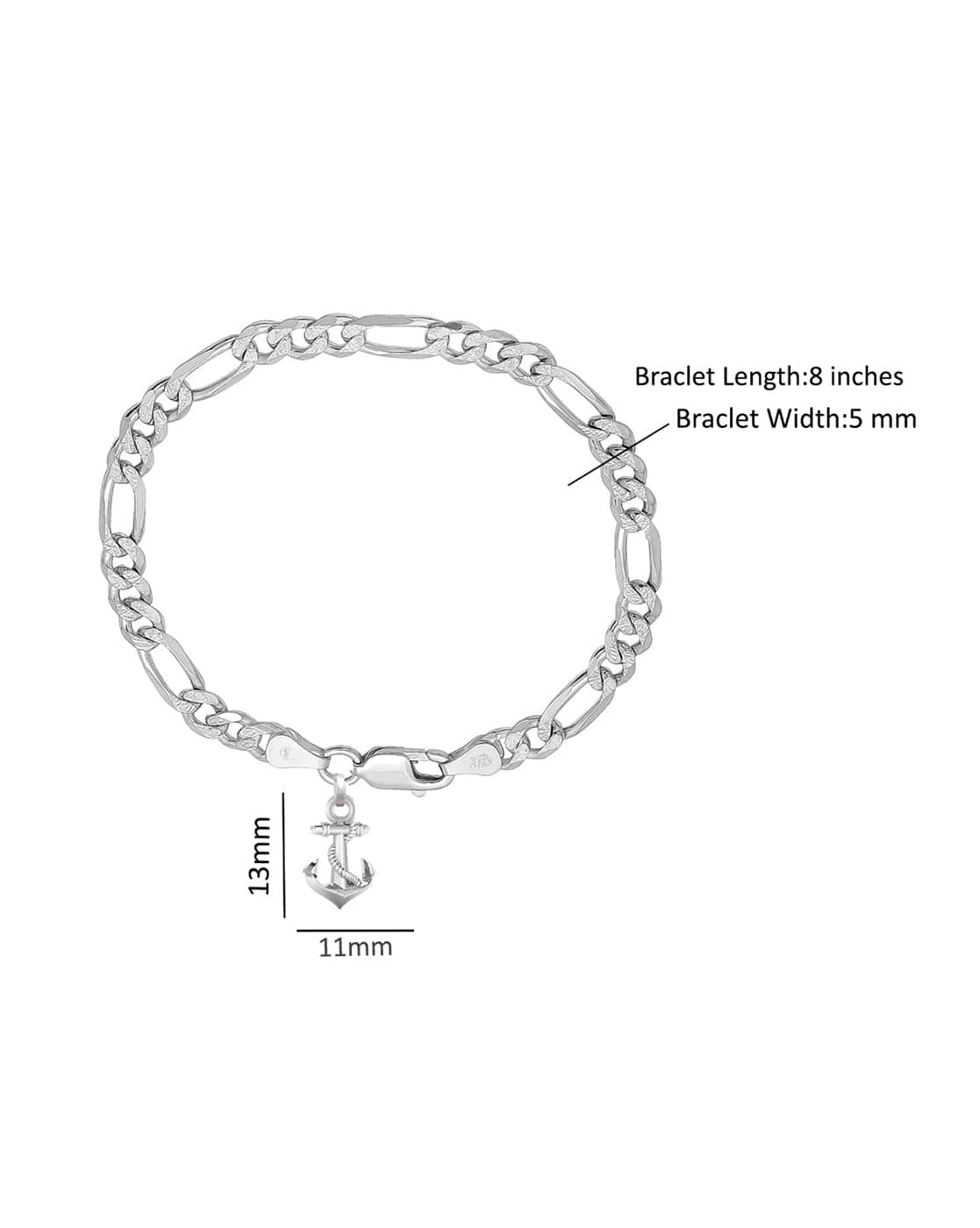 Buy Silver Bracelets & Bangles for Boys by AKSHAT SAPPHIRE Online