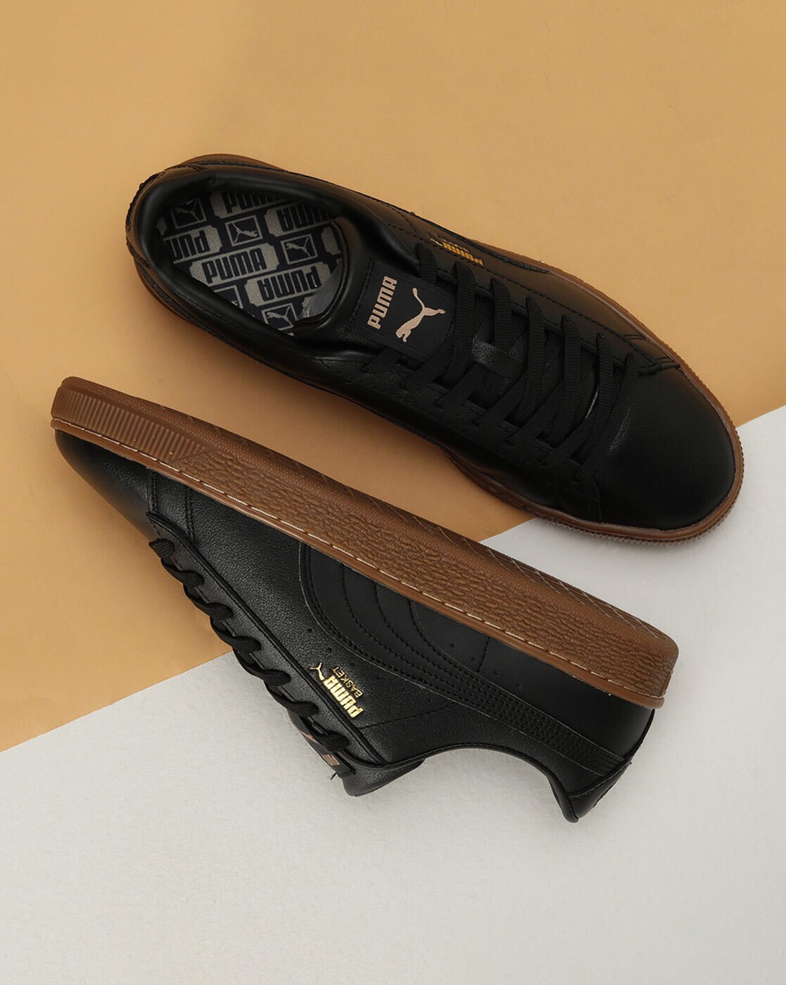 Puma basket hot sale black gum