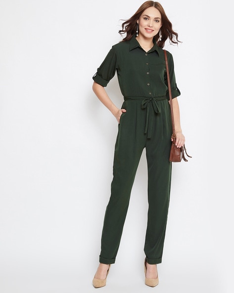 Experience 139+ green jumpsuit womens best