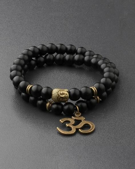 Matte Black Onyx With Cube Lava Balance Bracelet,mens Bracelet,womens  Bracelet,stretch Bracelet,gemstone Bracelet,healing Bracelet-8mm Beads -  Etsy | No. 2