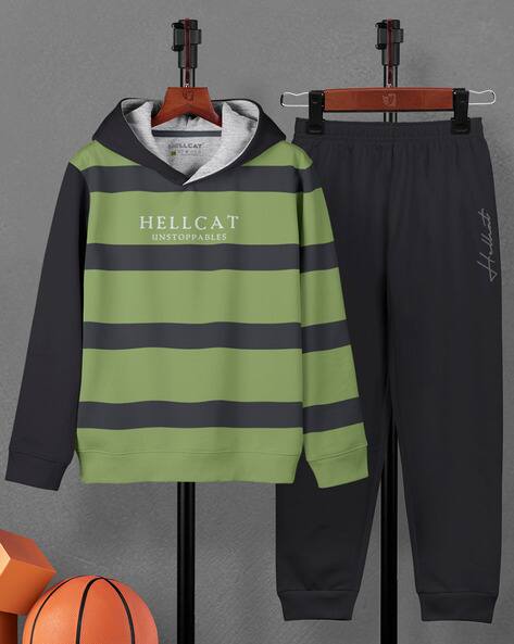 Hellcat Girls Sriped Hoodie & Joggers Set