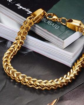 yellow chimes Stainless Steel Gold-Plated Link Bracelet-picture-49